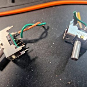 MONTGOMERY WARD MODEL 775 FRONT PANEL THROW SWITCHES (2) FOR MOBILE CB RADIO