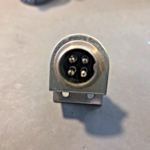 FOUR PIN MIC JACK FOR ROBYN (OR ANY OTHER) SX-07 W/ BRACKET MOBILE CB RADIO