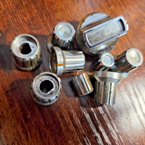 COBRA 148 GTL SET OF KNOBS (INCLUDING NESTED) NICE SHAPE MOBILE CB RADIO