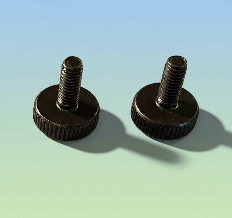 PAIR OF M4 (4 MM) CB Radio Mounting Bracket Knobs - Black