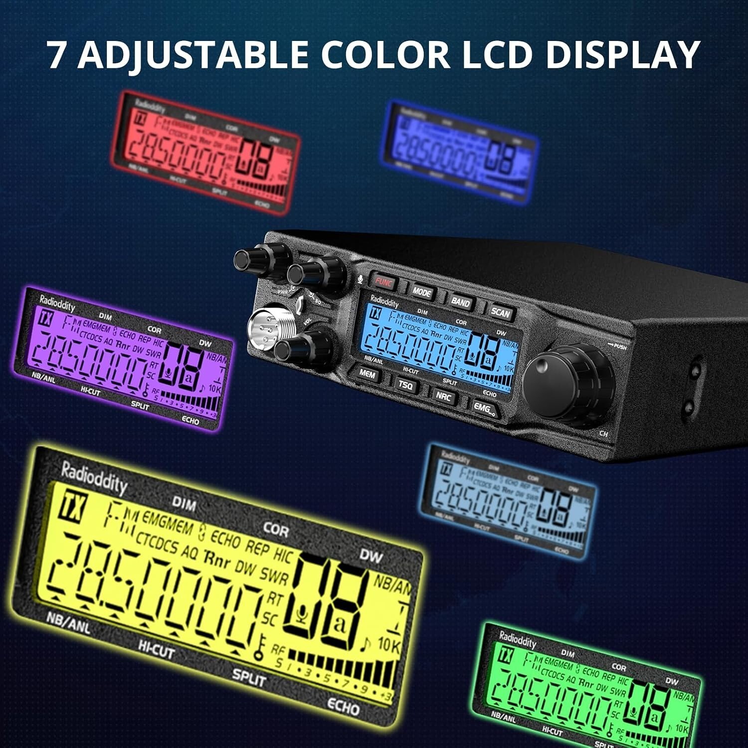 Radioddity QT80 10 Meter Mobile Ham Radio SSB/AM/FM/PA 80W, CTCSS/DCS - Image 3