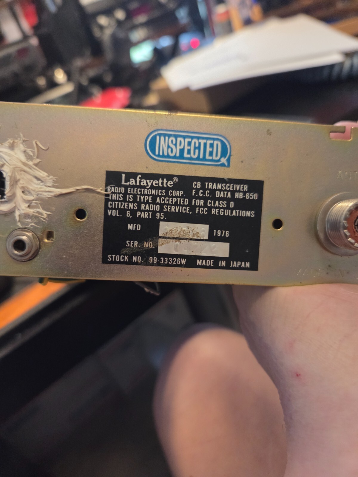 Lafayette HB-650 Main Circuit Board Chassis and Channel Selector CB Radio Tested - Image 4