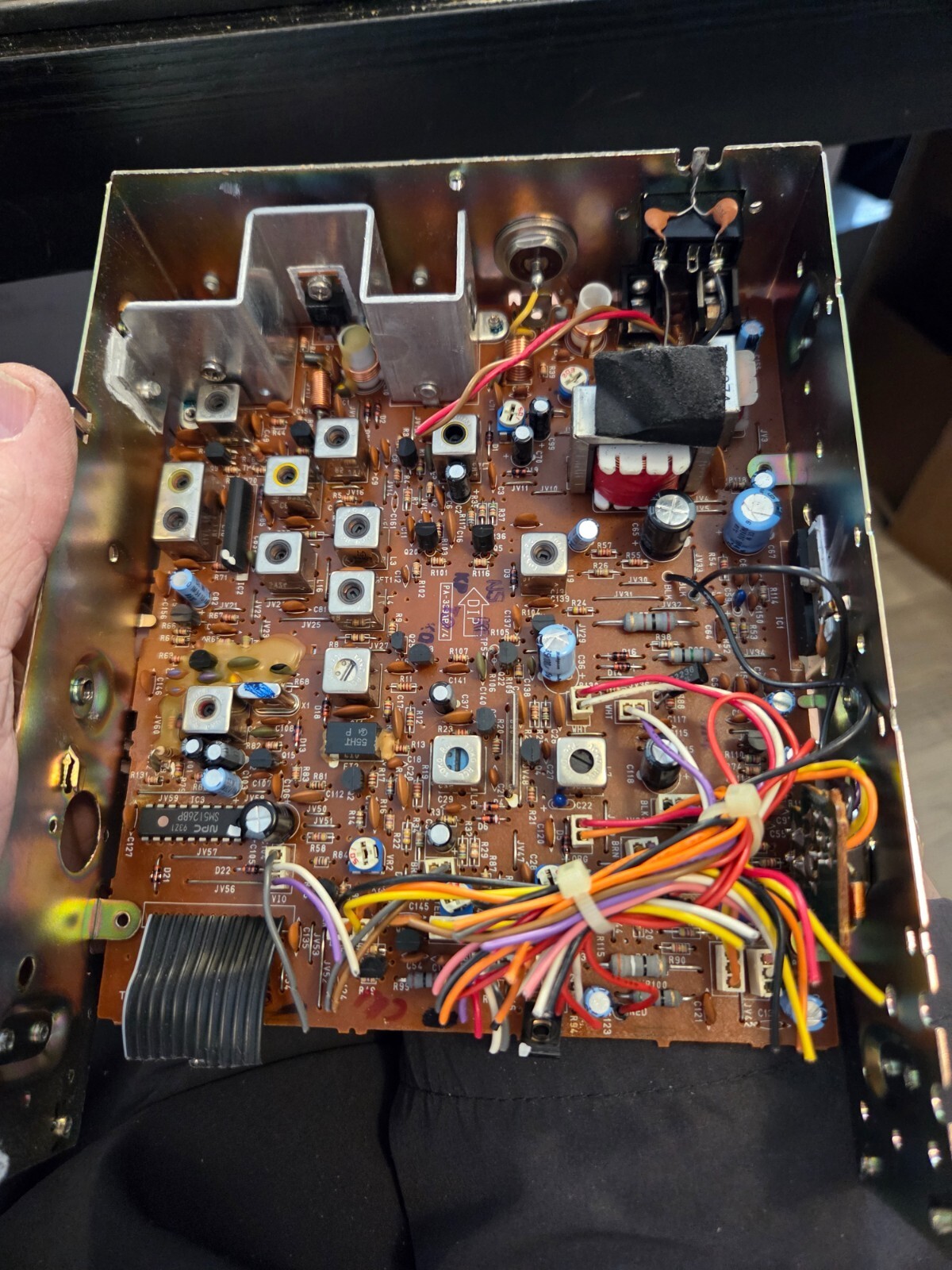 Uniden PC66XL Main Circuit Board and Chassis Assembly