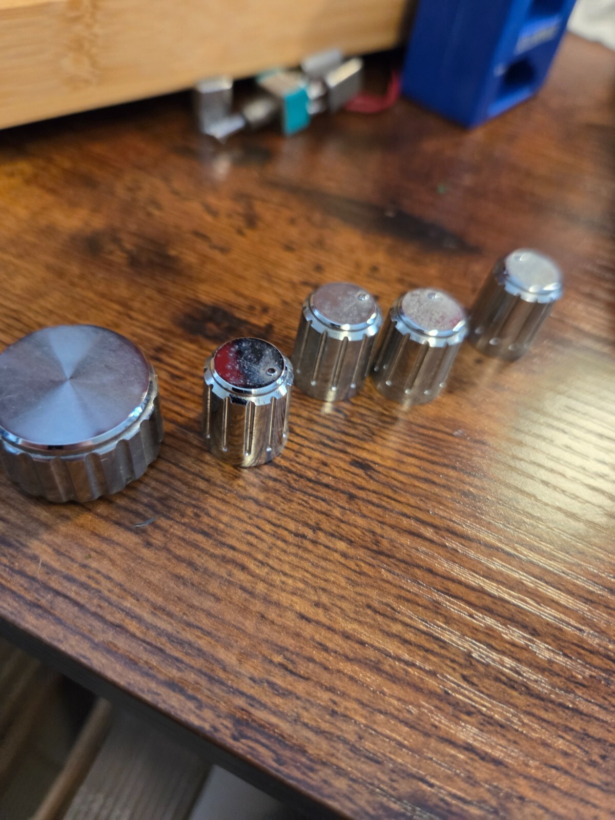 Uniden PC66XL Chrome Control Knob Set 5 Knobs