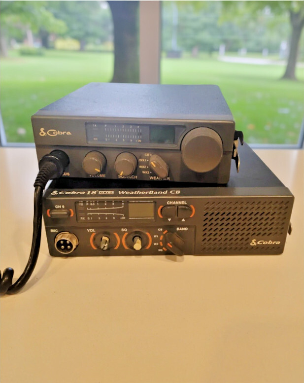 GENTLY USED COBRA 23 PLUS 40 CH MOBILE CB RADIO W/ WEATHER RX (TOP RADIO ONLY)