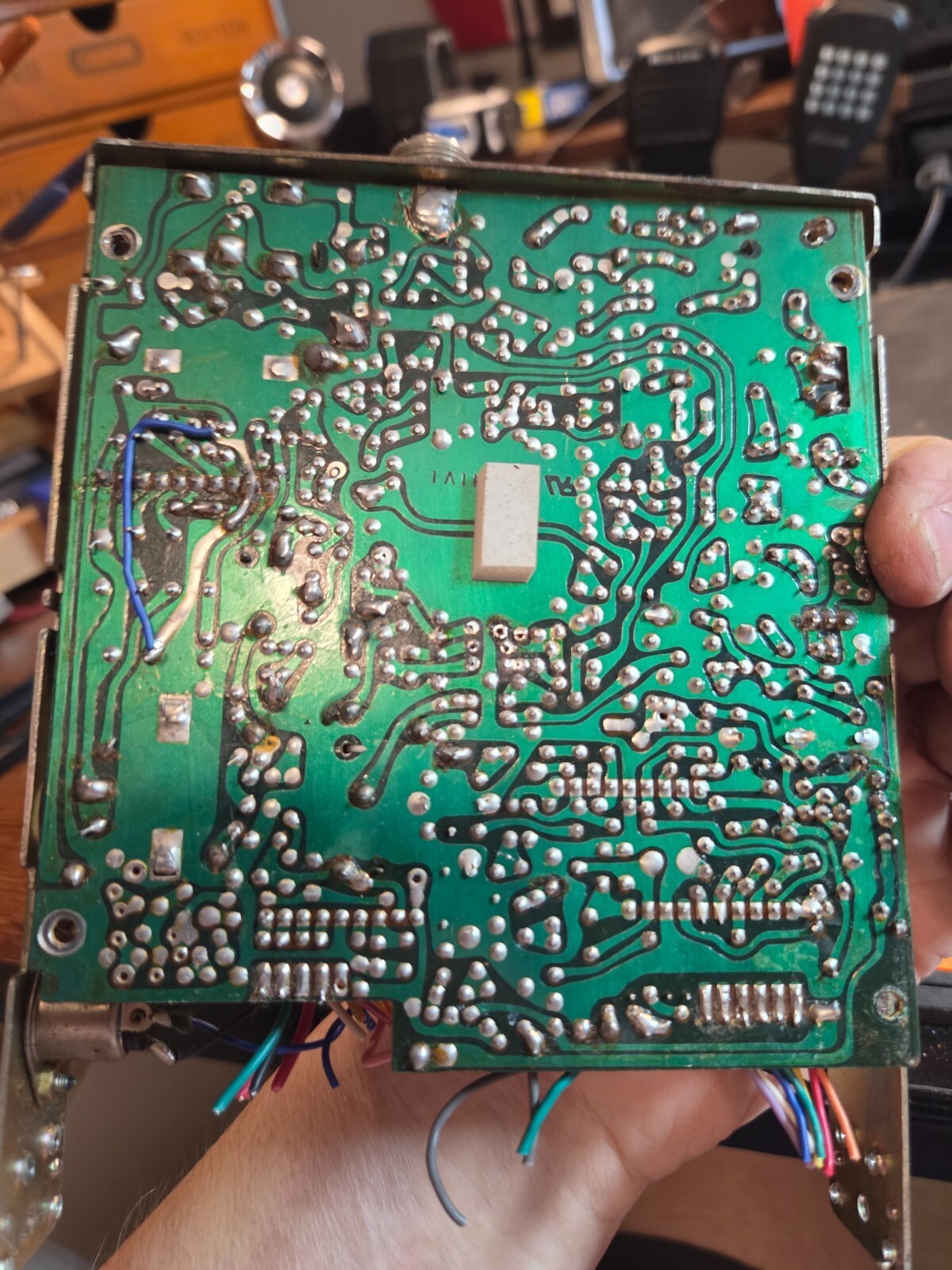 Pyramid 1300 Main Circuit Board with Chassis Tested CB Radio Parts - Image 2