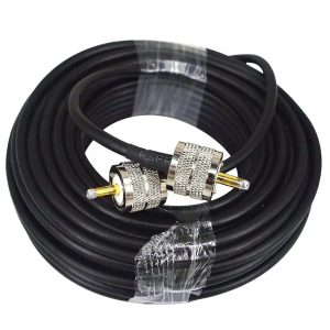15M 50ft PL-259 RG58 UHF Male to Male Coaxial Coax Cable 50Ohm CB Radio Antenna Cable Low Loss Coax Cable