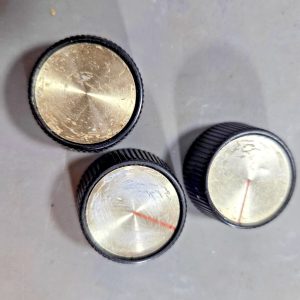 SET OF KNOBS FOR E.F. JOHNSON MODEL 250 BASE STATION CB RADIO