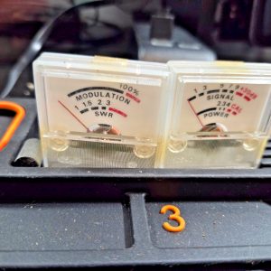 PAIR OF WORKING S/RF METERS FOR PIERCE SIMPSON BEARCAT 23C BASE STATION CB