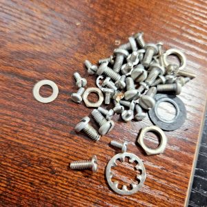 COMPLETE SET OF SCREWS (ORIGINAL) E.F. JOHNSON MODEL 250 BASE STATION CB RADIO