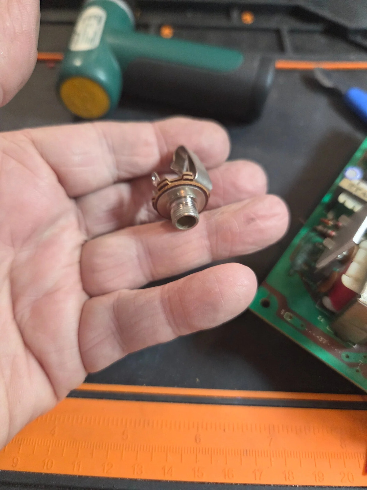 Lafayette Telsat 925B Threaded 1/4" headphone Panel Jack