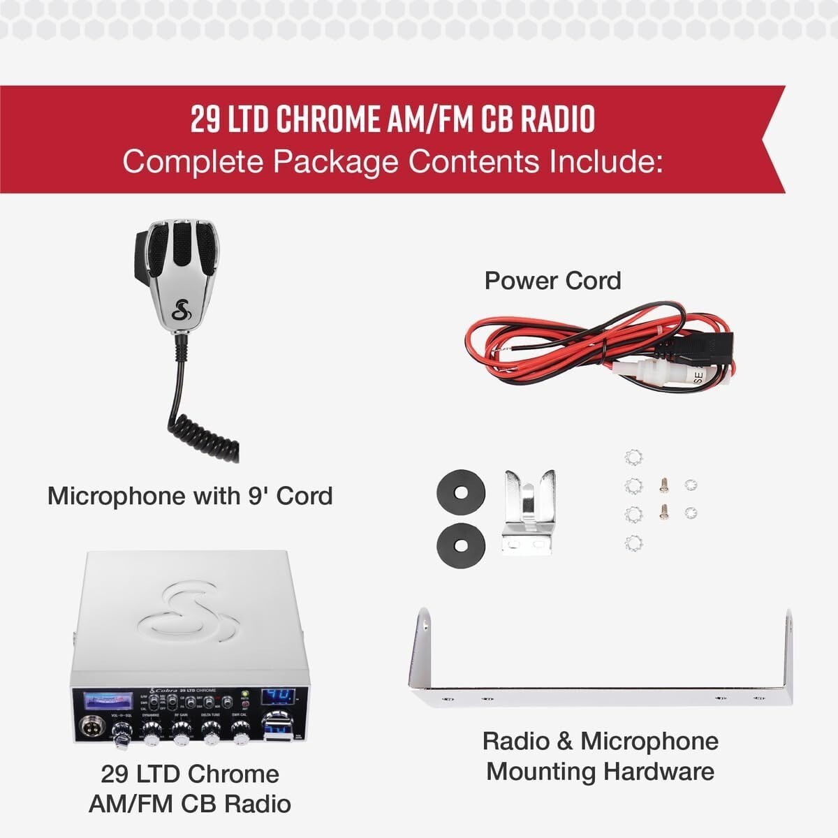 Cobra 29 LTD Chrome AM/FM Professional CB Radio - Image 2