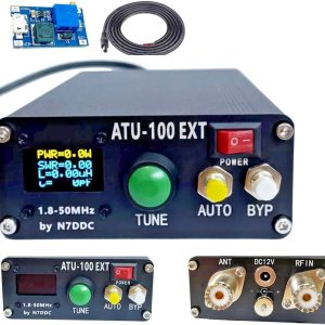 ATU-100 EXT Antenna Tuner 1.8-50MHz atu100 by N7DDC 7x7 0.96 Inch OLED