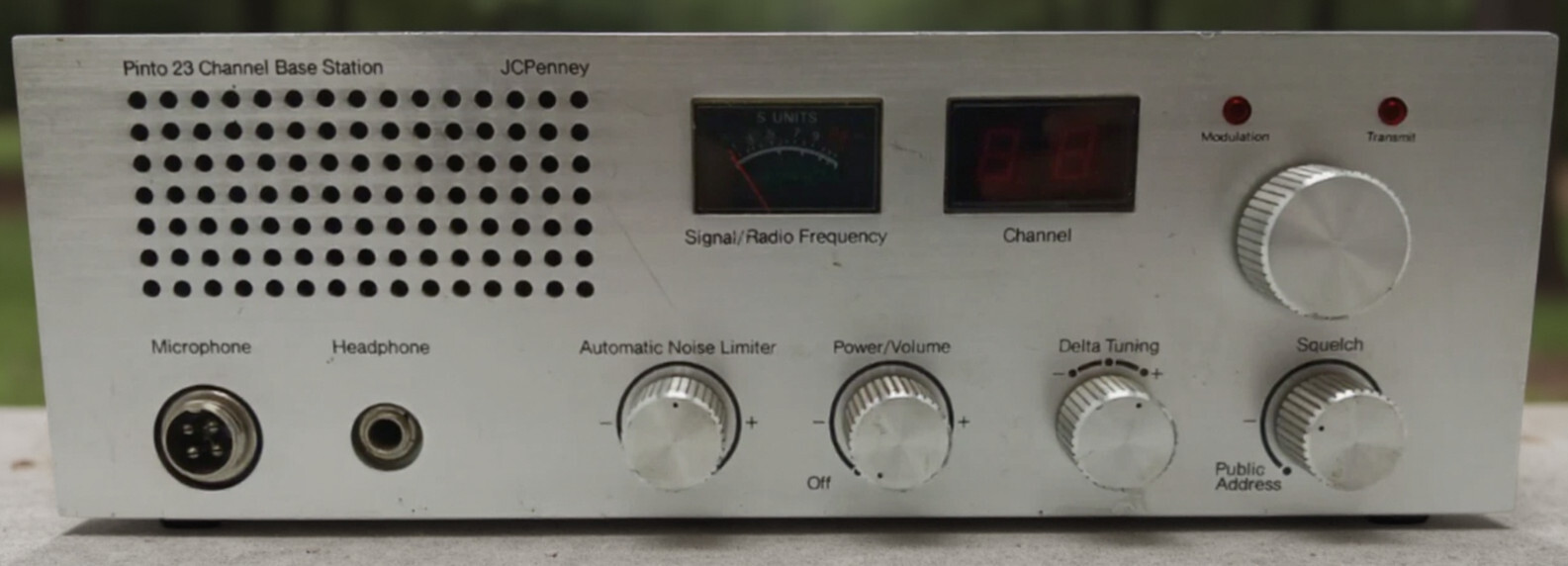 BEAUTIFUL STAINLESS STEEL FACEPLATE FOR A PINTO 23 CHANNEL BASE STATION CB RADIO - Image 2