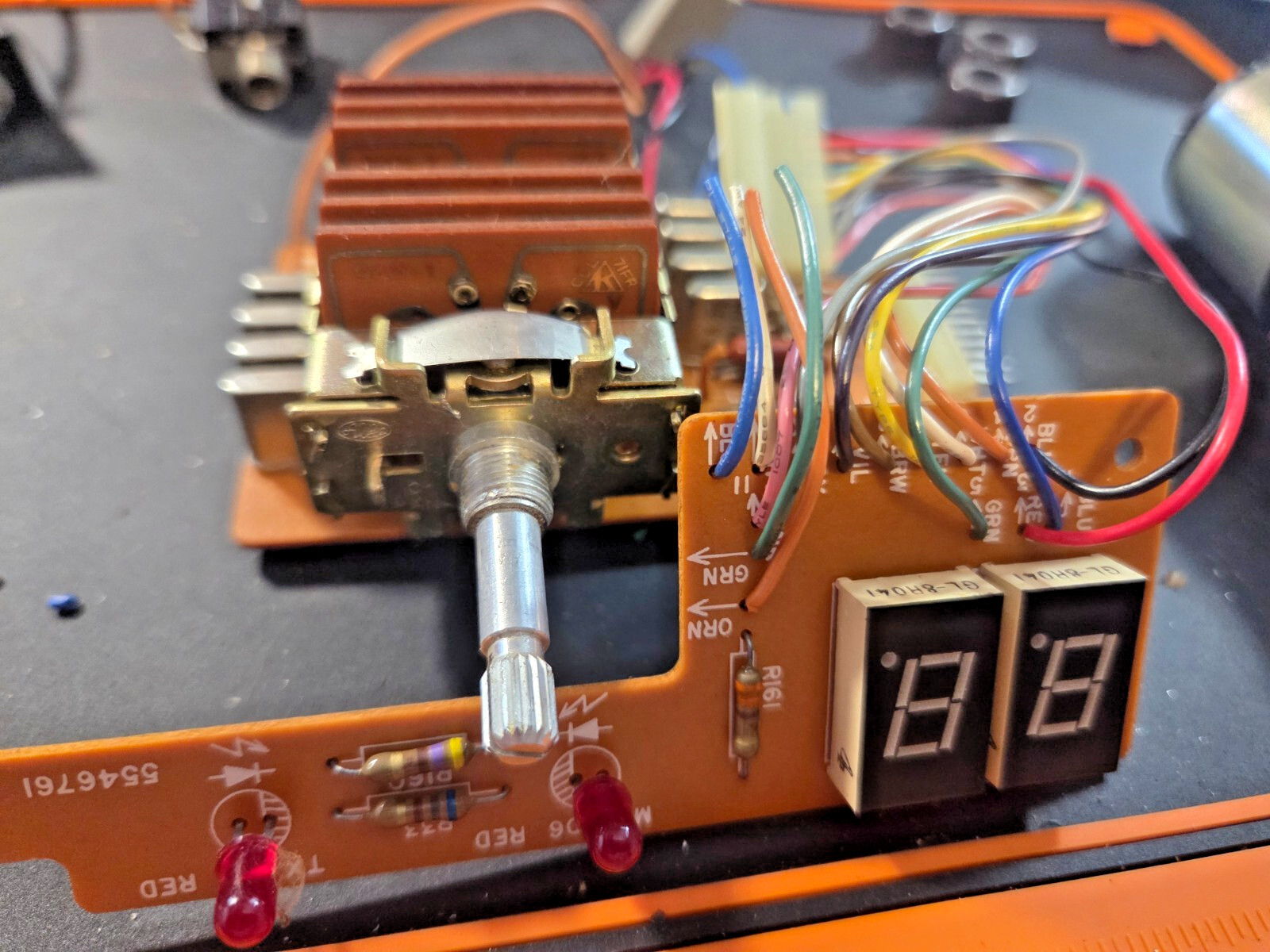 COMPLETE LED READOUT AND ASSEMBLY FOR CHANNEL CHANGING PINTO 23 BASE STATION CB