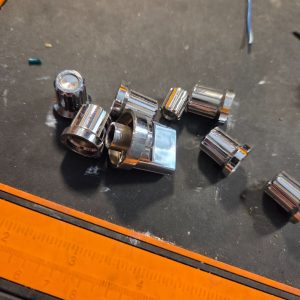 Cobra 139XLR Chrome Control Knobs & Channel Knob Lot