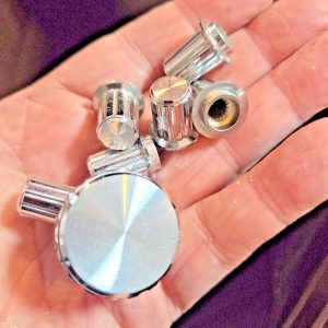 President "Honest Abe" CB Radio SET OF CHROME KNOBS, GORGEOUS, 10/10 perfect
